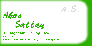 akos sallay business card